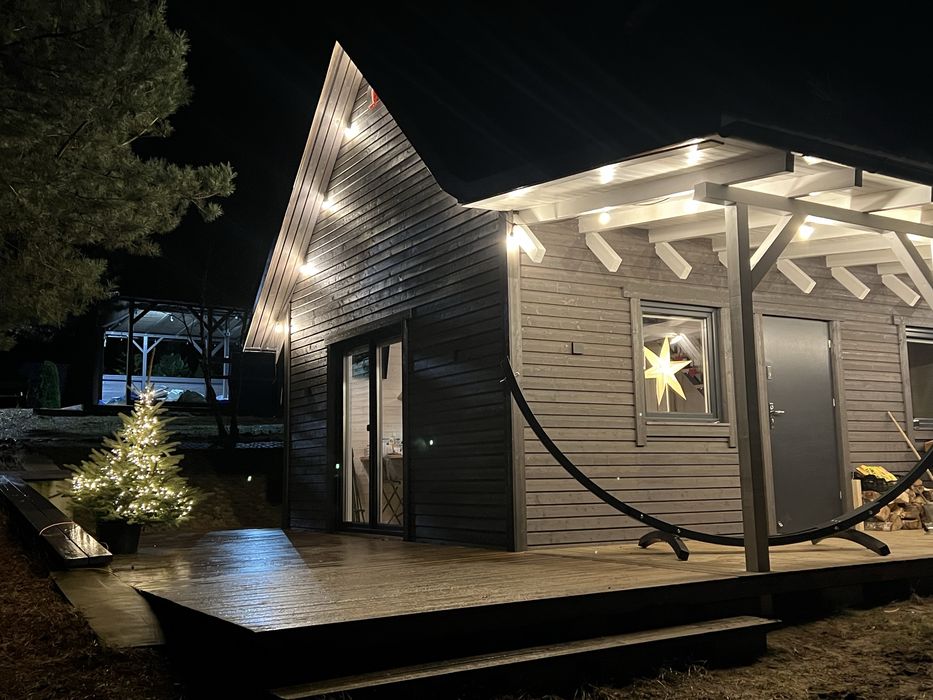 Domek z balią z jacuzzi, sauna ,las, jezioro,wolne 21-23.12 i Święta