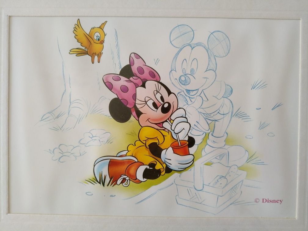 Disney - 4-kolorowa grafika „sztuka oprawiona” Myszka Minnie