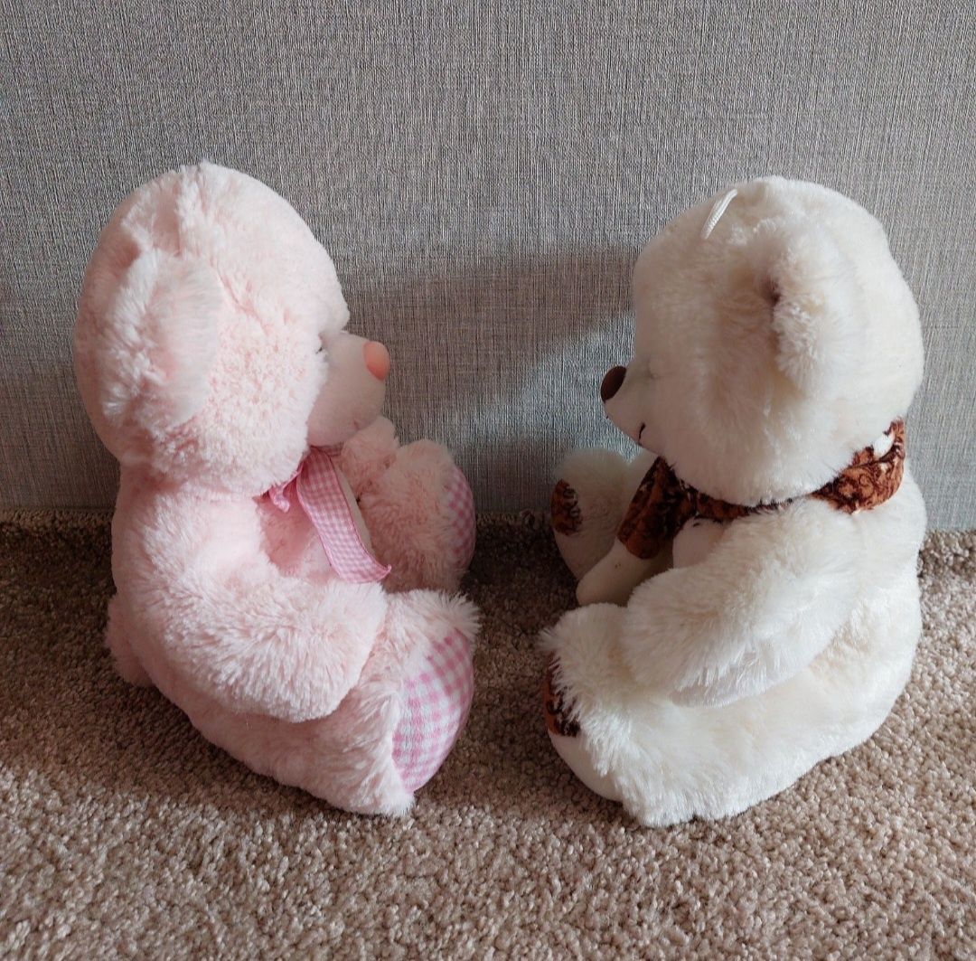Розовый плюшевый мишка, медведь Gingham Keel Toys. 25 см.
