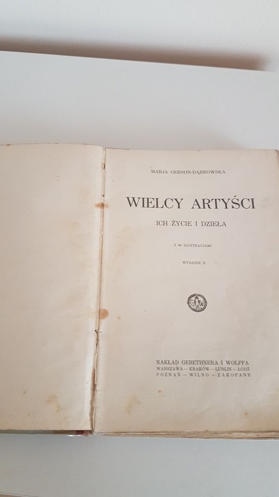 Wielcy Artyści. Ich życie i dzieła. 1925r.