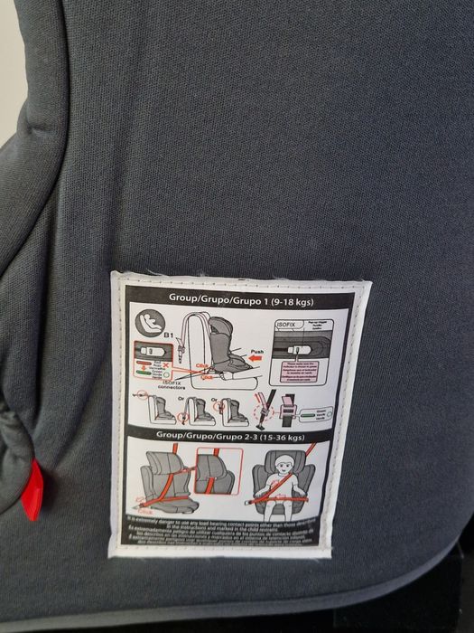 Cadeira criança 9/18kg e 15-36kg com isofix