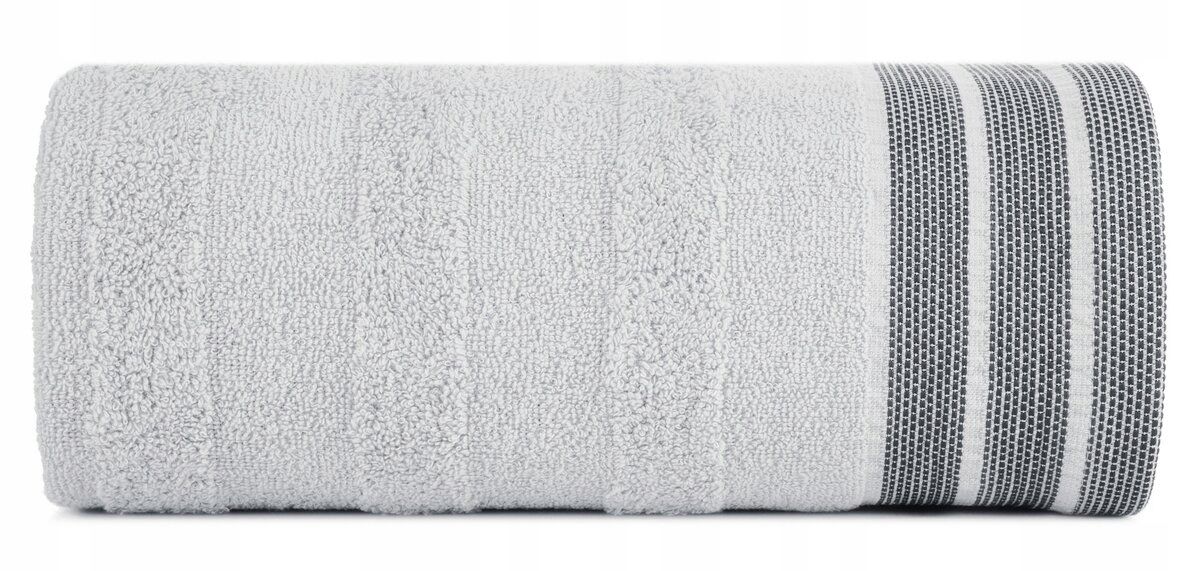 Ręcznik Pati 30x50 srebrny pasy frotte 500g/m2