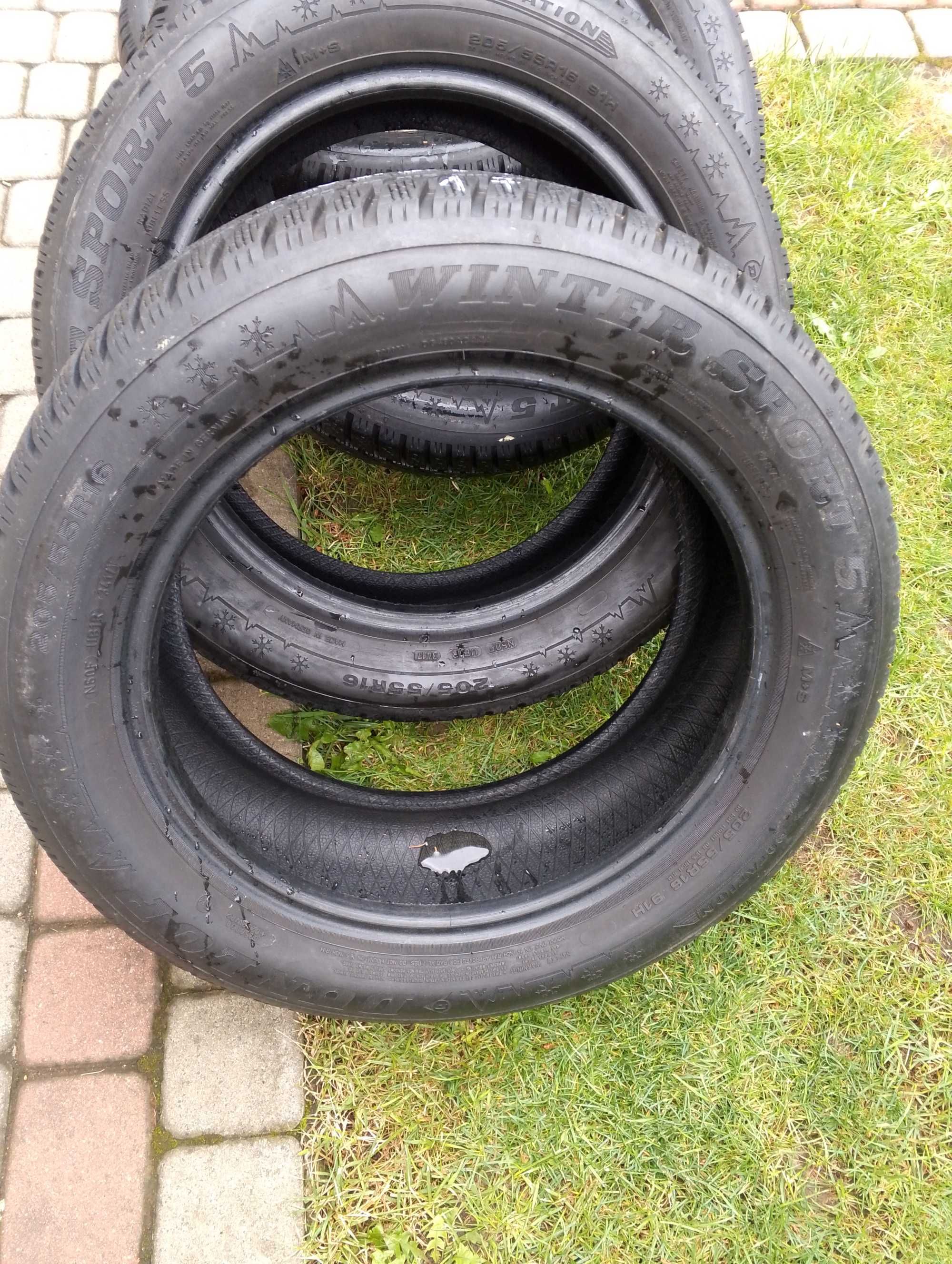 opony jak NOWE 4 szt. 205/55/16 Dunlop Winter Sport 5