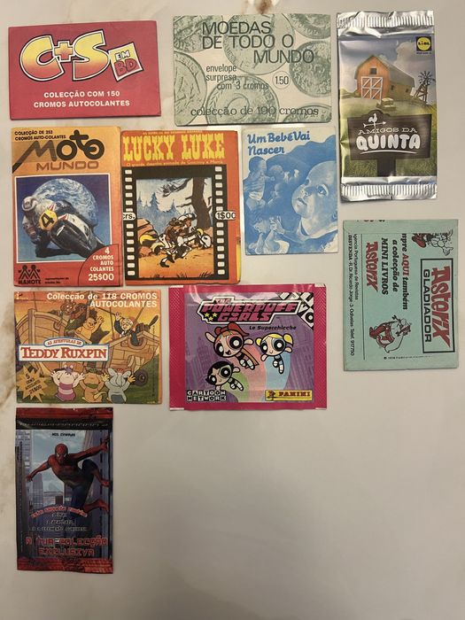 Carteiras com cromos antigas
