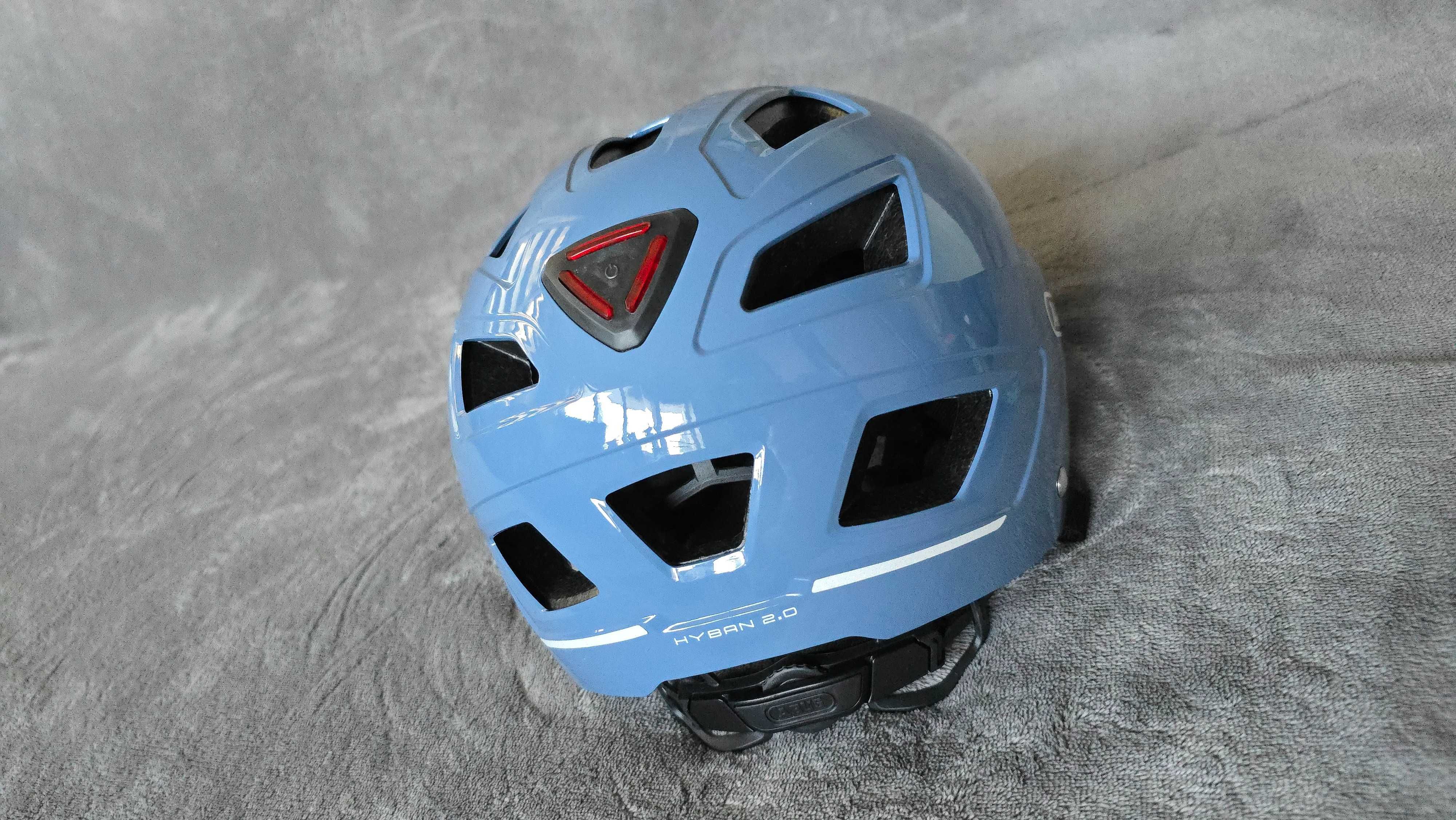 Kask rowerowy ABUS HYBAN 2.0 Glacier Blue rozmiar L 56-61 cm
