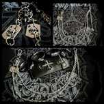 Motocyklowy gadżet łańcuch orzeł rock metal chopper portfel czaszki HD