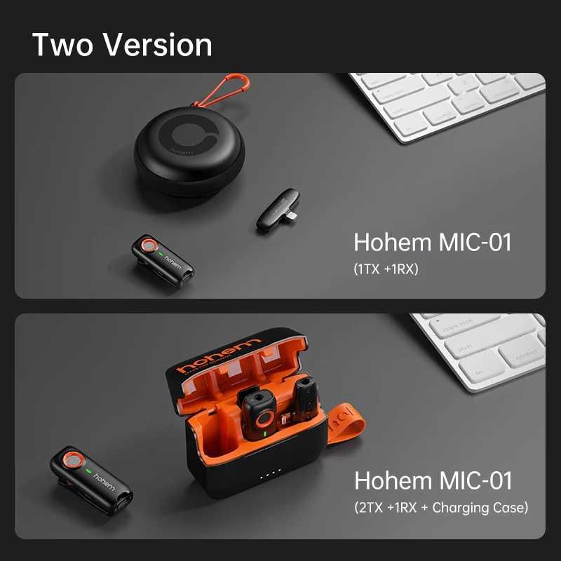 Мікрофонна радіосистема Hohem Mic-01 для влогів, подкастів, петлички
