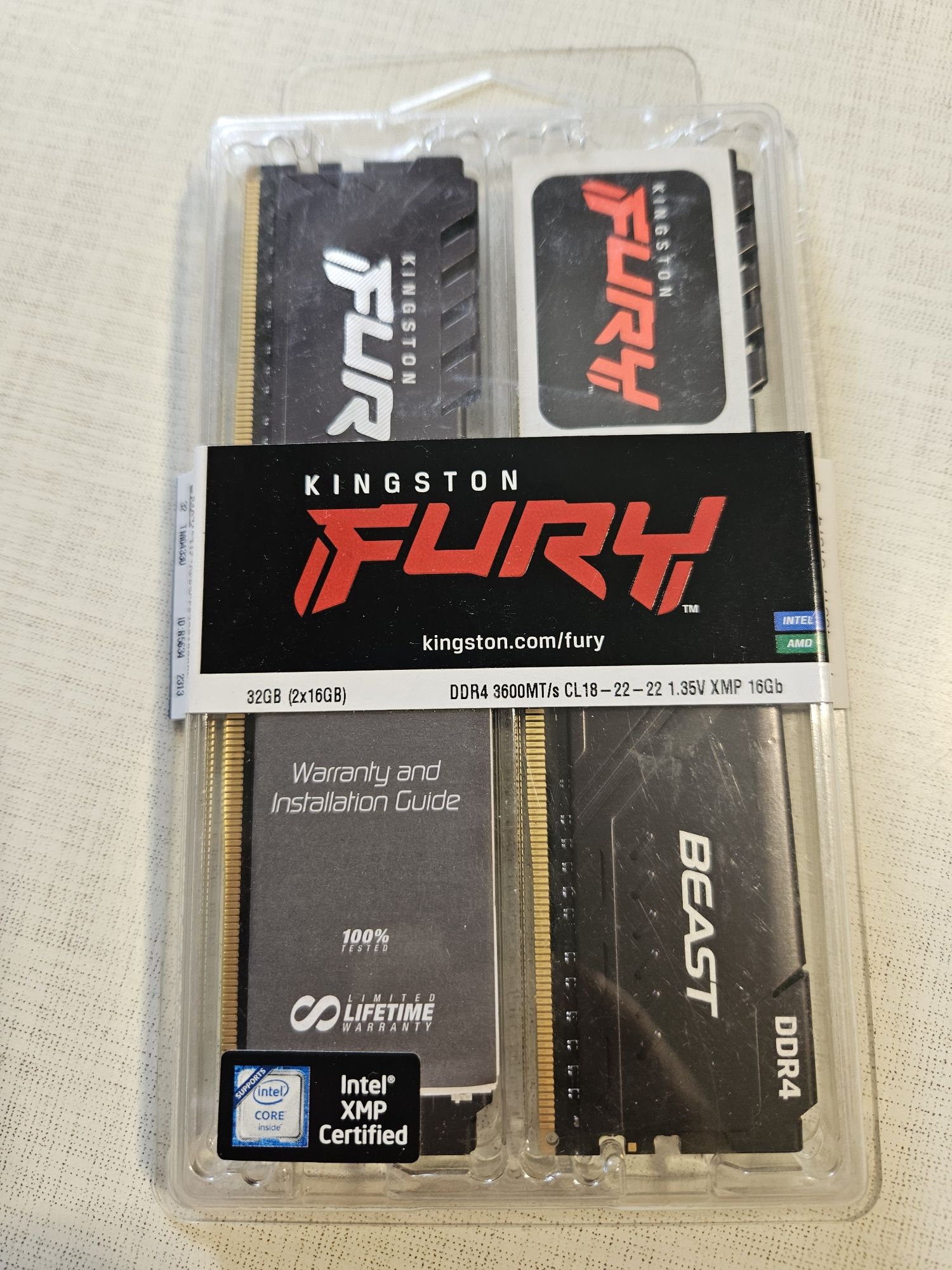 Kingston Fury DDR4-3600 32768 32gb