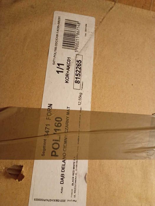 Półka FORN Black Red White S471-POL/160 nowa w kartonie