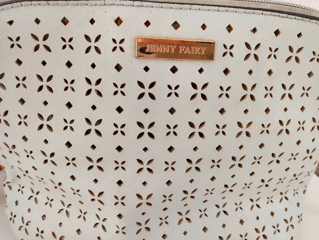 Torebka Jenny Fairy błękitna ażurowa pasek złoty