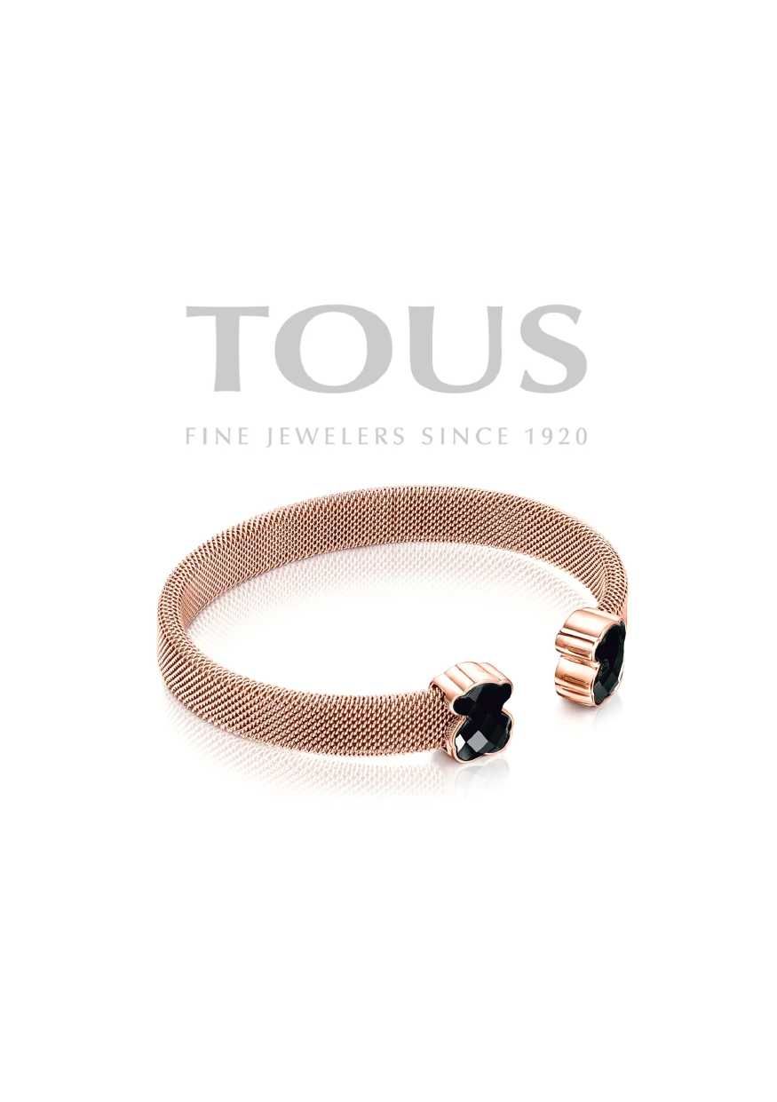TOUS bransoletka Mesh Color onyks srebro 925 oryginał