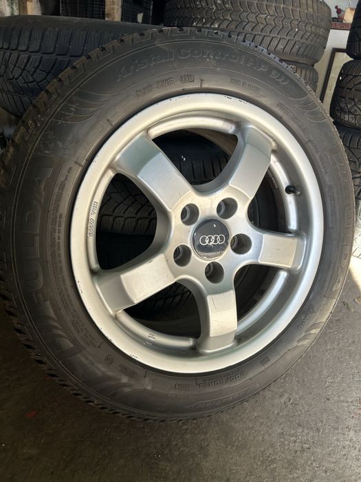 Komplet 4 felg Audi + opony zimowe 5x112 205/60 R16
