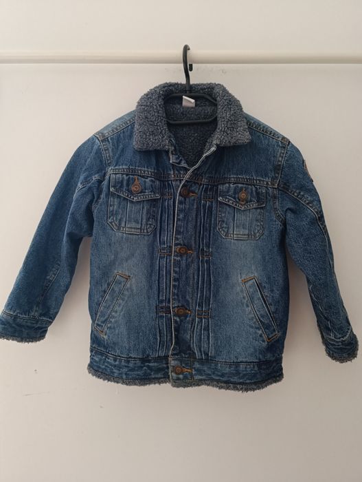 Kurtka dżinsowa zimowa rozm.116 jak nowa