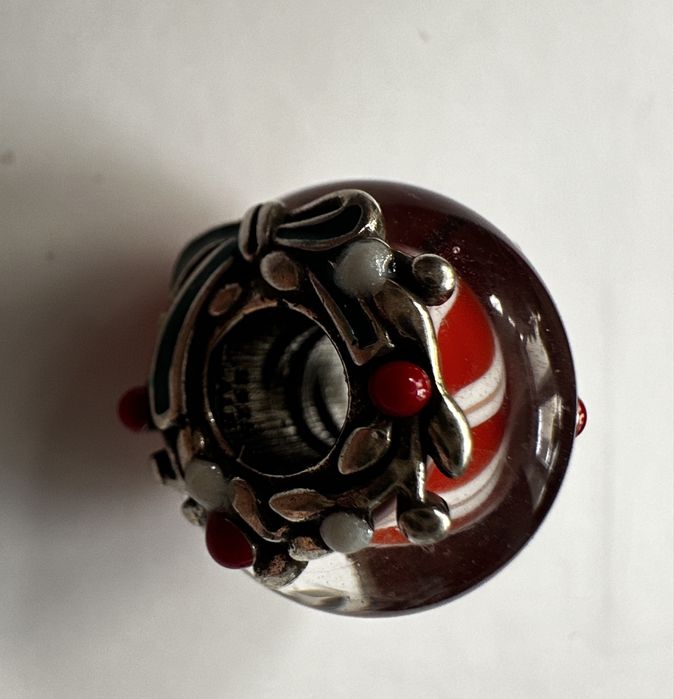 Charms szklo murano cukierkowy świąteczny