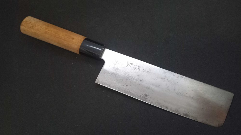 Nóż japoński 哲弘 Tetsuhiro nakiri stal węglowa