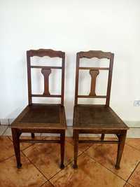 Krzesła antyki stare z lat 20-tych 100-letnie cena podana za 2 sztuki