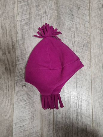 Флисовая шапка шапочка теплая зимняя розововая 50 52 54