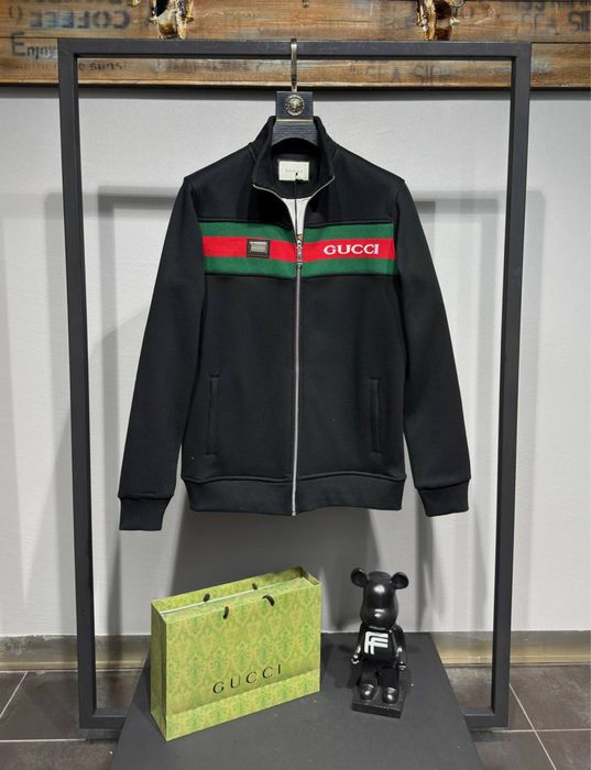 Кофта Gucci на флісі чорна чоловіча кофта гуччі чорна чоловіча флісова