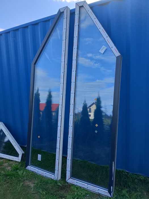 Okno skośne nowe 76x228 antracyt fix 3 szybowe 4szt