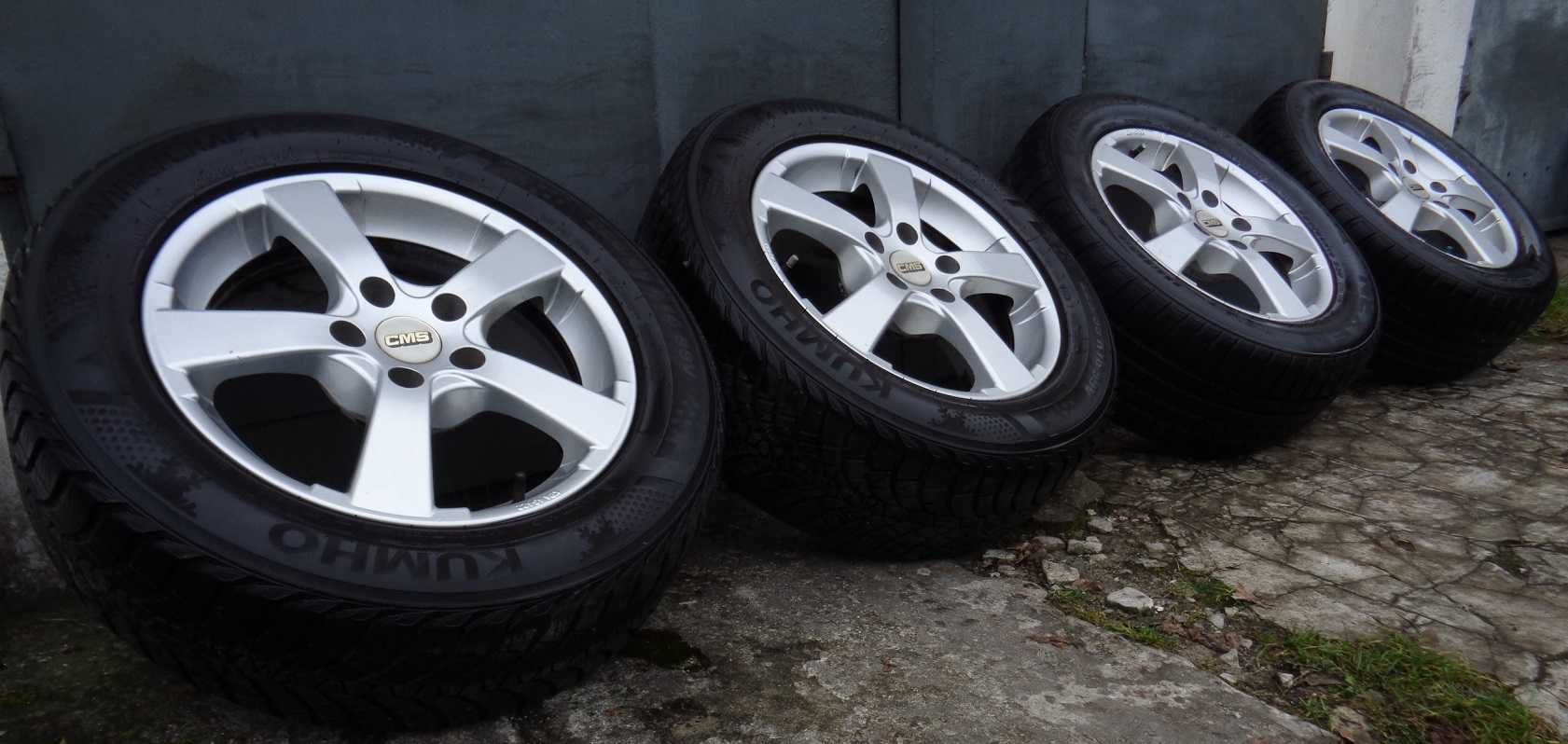 Alufelgi CMS 16 cali 5x112 VW, Audi, Seat, Skoda + opony zimowe 8mm