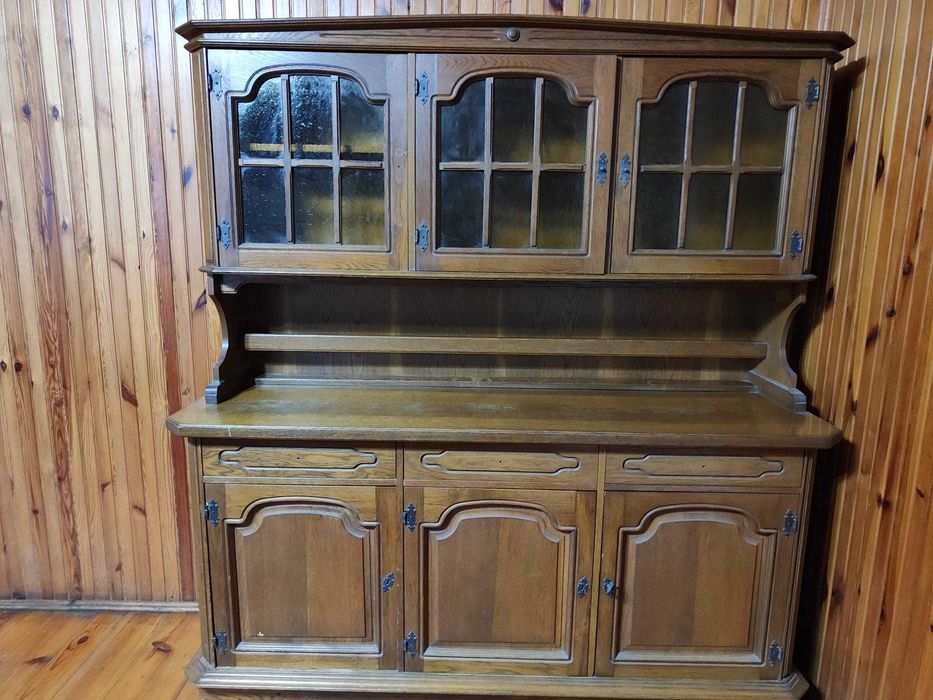 Kredens Komoda Szafka Półki Dębowe