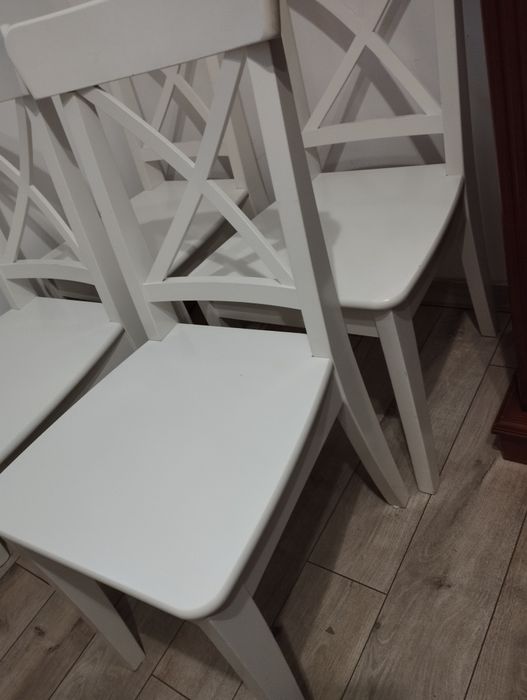 Białe krzesła ingolf Ikea 6szt