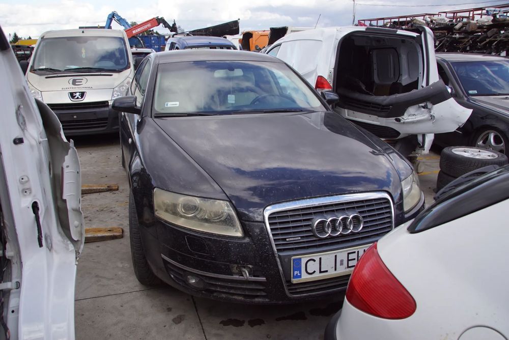 Auto na części - Audi A6 C6 3.0 TDI 224 KM BMK GZW LZ9W 2004R Silnik Skrzynia Drzwi Maska Klapa Zderzak Błotnik Lampa Szyba Deska Kokpit Sterownik Moduł Czujnik Licznik Kierownica Wyświetlacz