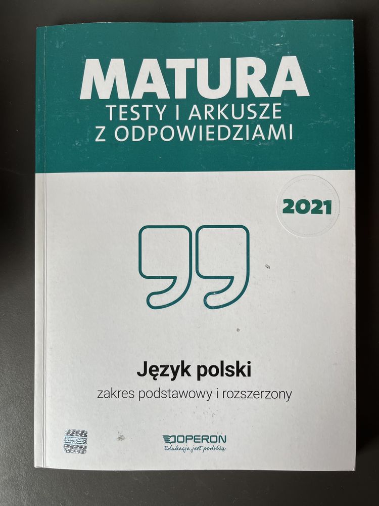 OPIS! Matura testy i arkusze z odpowiedziami język polski