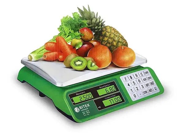 Ваги електронні торгові 55кг 4В металеві кнопки BITEK YZ-982S