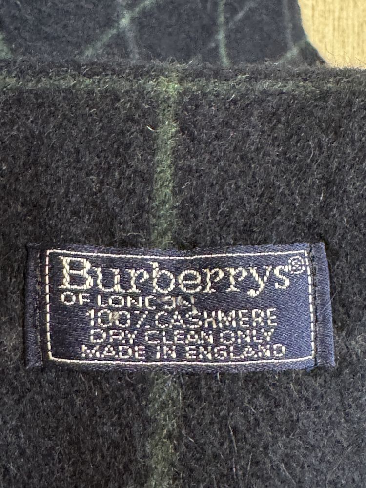 Теплий вінтажний шарф з натурального кашеміру burberrys, оригінал