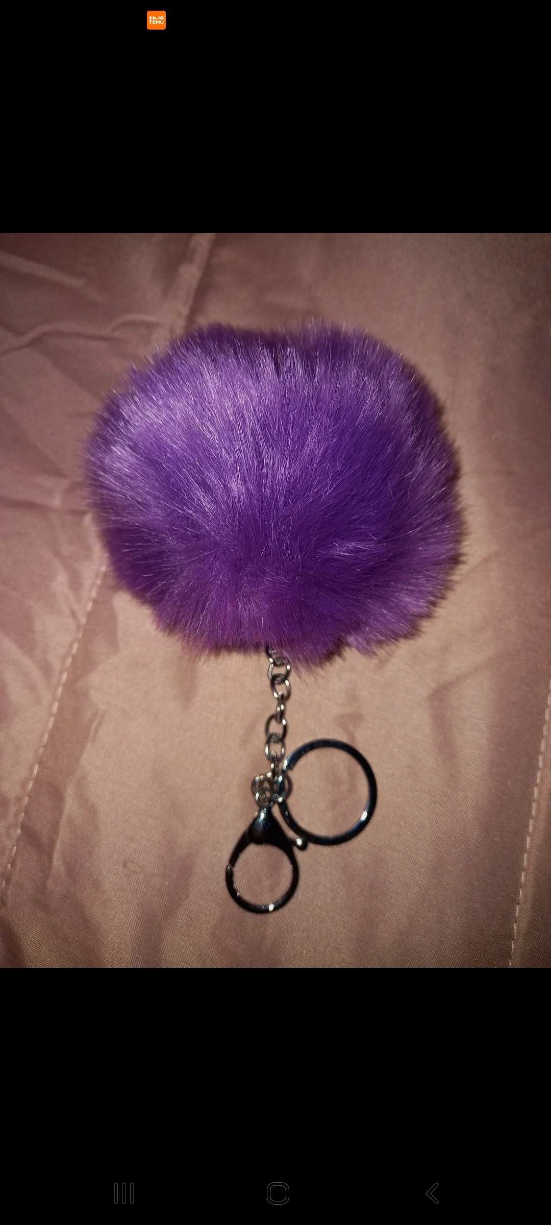 2 Porta-chaves pompom rosa/roxo e esverdeado - H&M