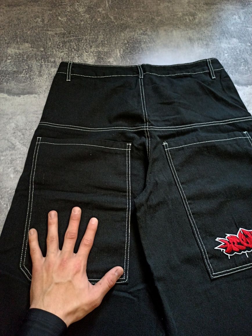 Широкие реп шорты Jnco style baggy sk8 y2k с рисунками вышивкой ск8