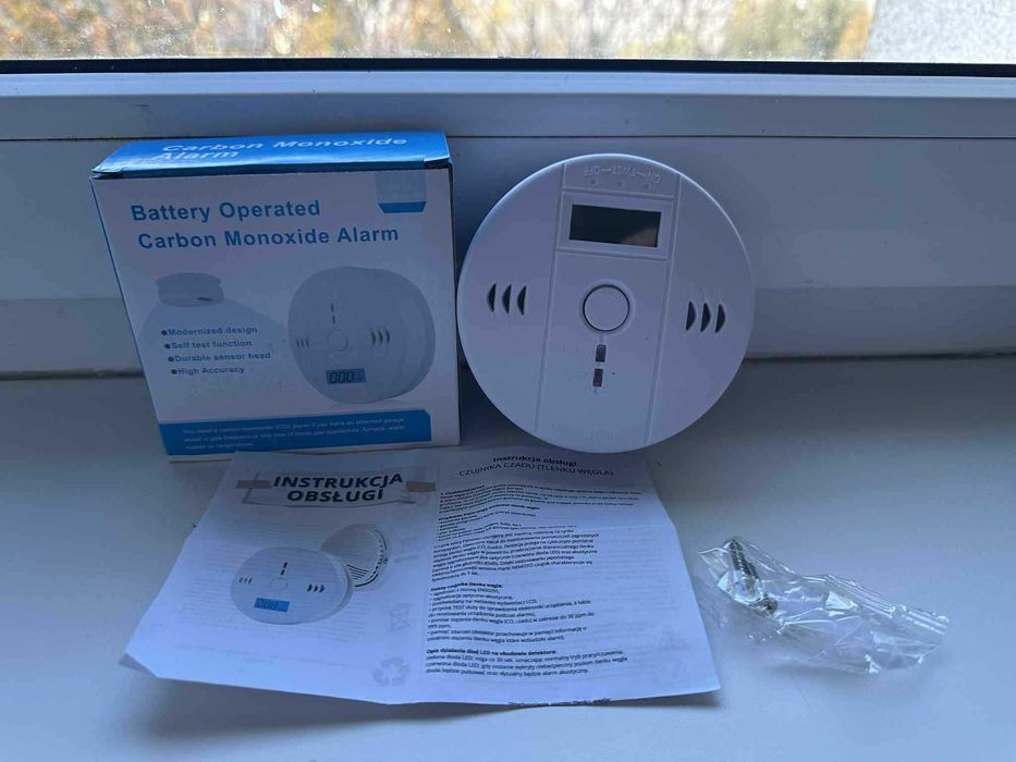 Detektor Tlenku Węgla Wykrywacz CZADU z Certyfikatem ALARM+ DŹWIĘK