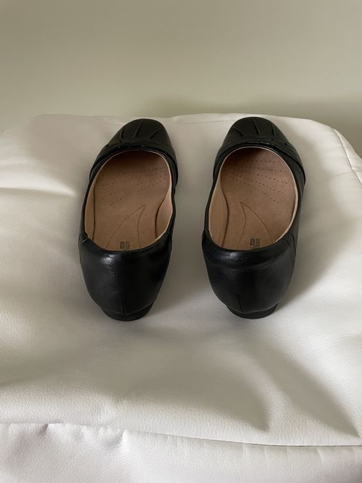 Чорні туфлі балетки шкіра Clarks