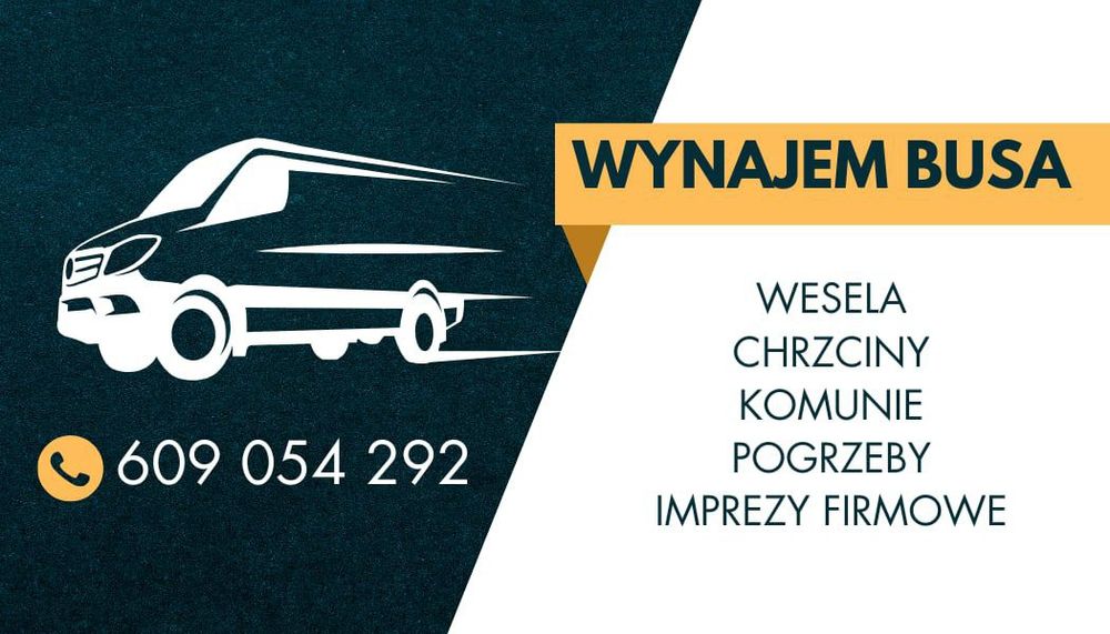 Bus na Wesele i nie tylko z kierowcą lub bez 9 osób