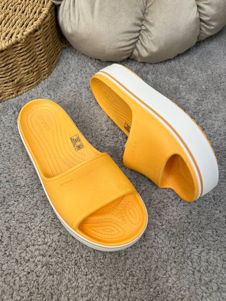 Crocs Crocband Platfom slide жіночі шльопанці крокси на платформі