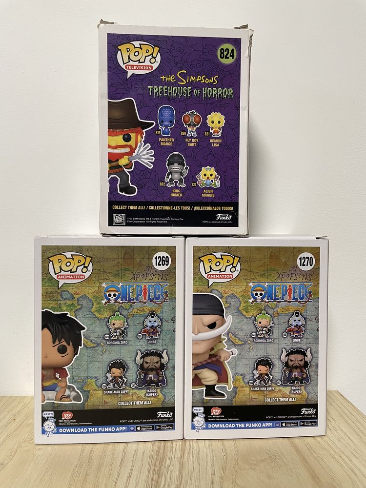 Funko Pop One piece e Simpsons