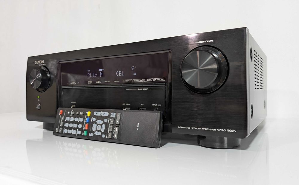 7.2 Ресивер Denon AVR-X1100W,має 120 Вт/канал/ Wi-Fi/Bluetooth/HDMI/4K