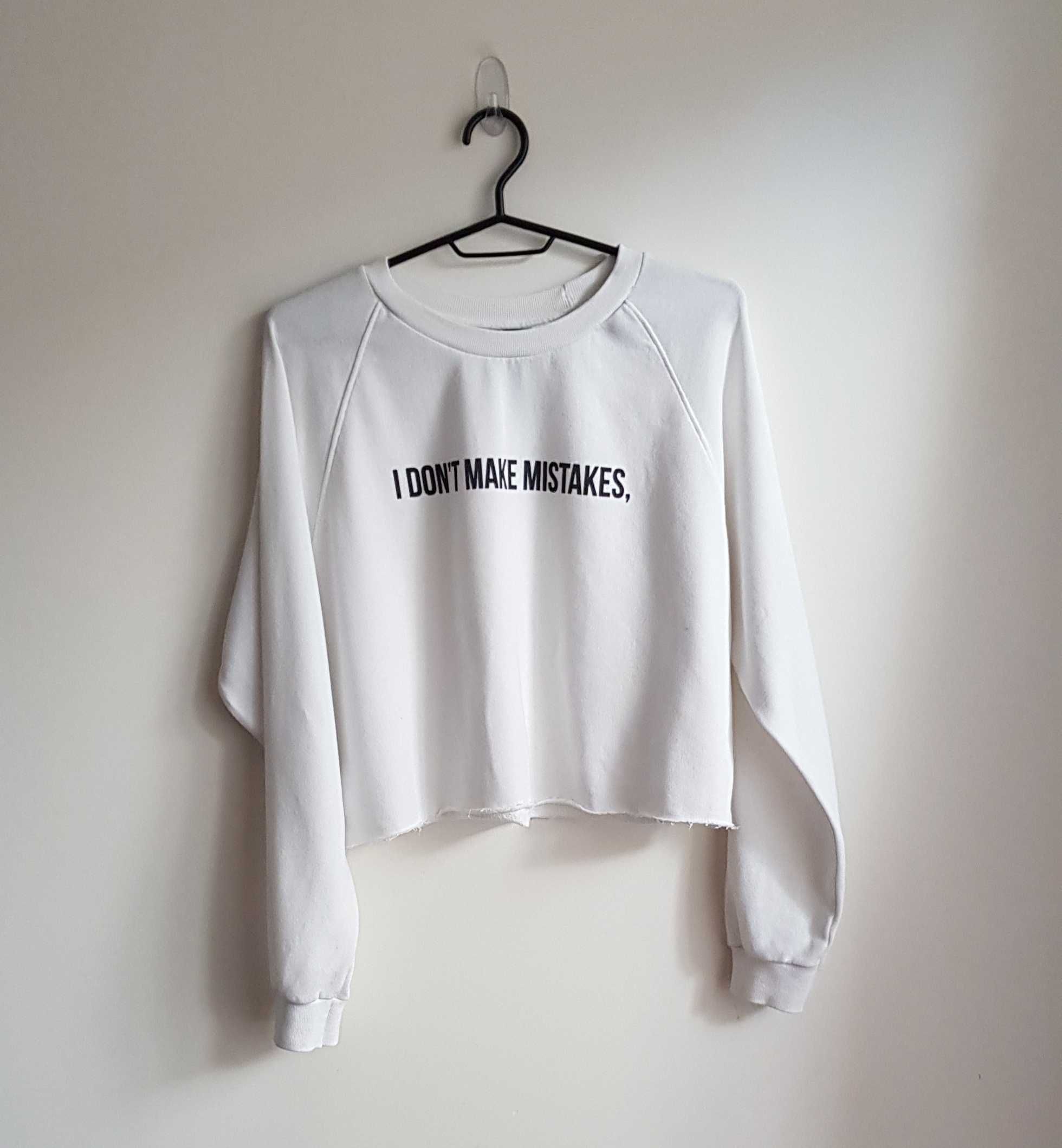 Damska biała bluza Bershka I date my mistakes rozm. M L