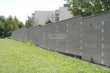 Pustak łupany jednostronnie szary ogrodzenie taras mur oporowy murek