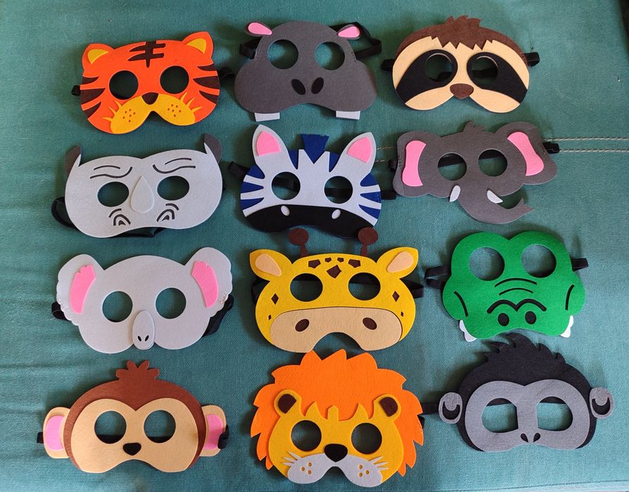 Дитячі новорічні маски з якісного фетра