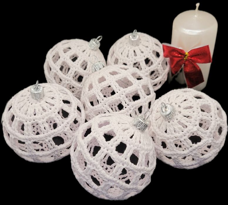 Bombki choinkowe ręcznie wykonane 6szt