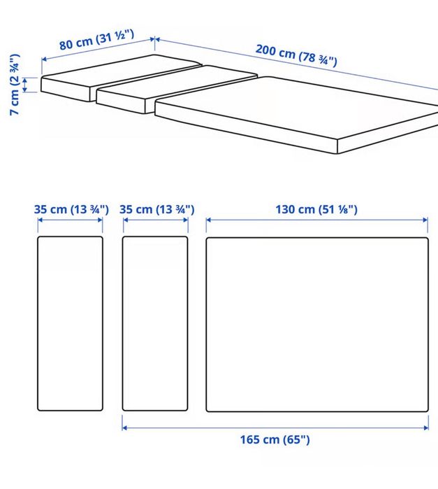 Cama Extensível IKEA - com estrado e colchão