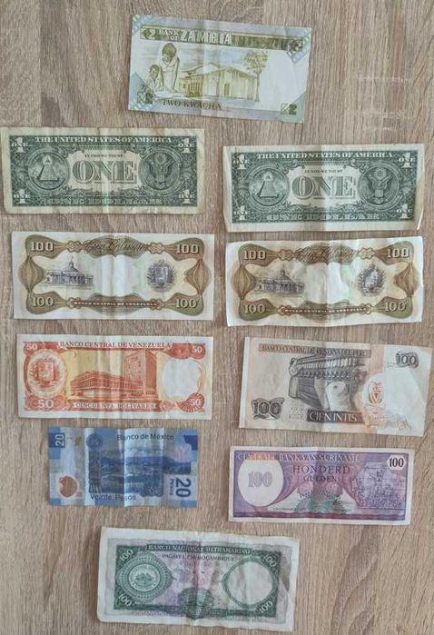 Zestaw 10 banknotów (Afryka + Ameryka)