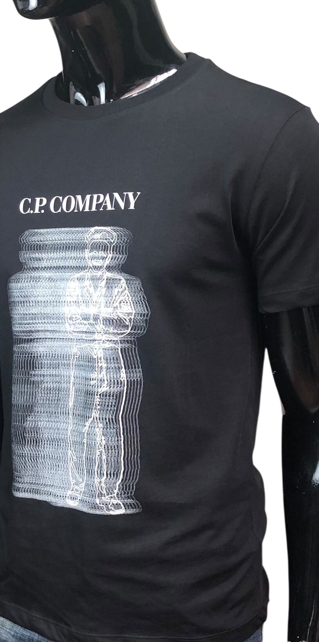 Футболка Чоловіча CP Company (Сі Пі Компані)  Чорний.