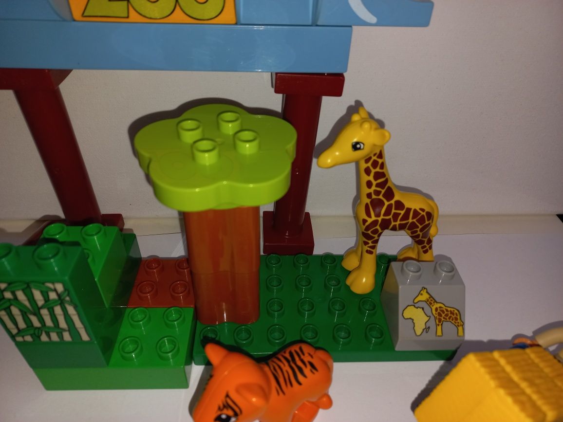 Miks klocków Lego Duplo zoo słoń tygrys żyrafa