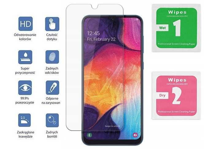 Etui Case Flip Clear View do Samsung Galaxy A50 + Szkło Hartowane