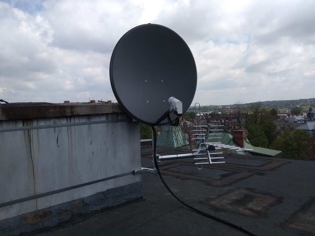 Montaż anten tv dvb-t, satelitarnych.