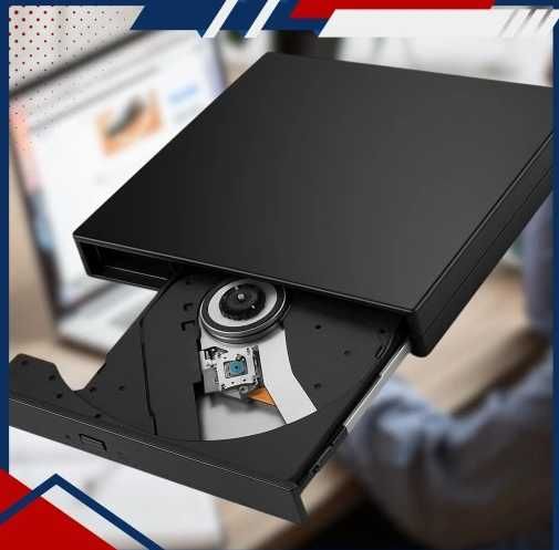 Napęd zewnętrzny CD-R DVD, przenośny odtwarzacz, do płyr, nagrywarka