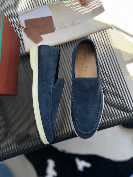 Замшевые мокасины Loro Piana мужские лоферы Лоро Пиана ob305